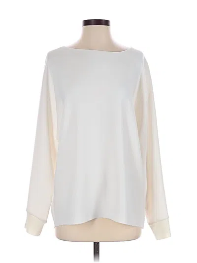 Pre-owned Vince Long Sleeve Blouse In Ivory