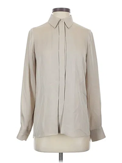 Pre-owned Vince Long Sleeve Blouse In Ivory