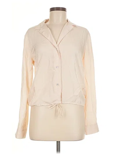 Pre-owned Vince Long Sleeve Blouse In Ivory
