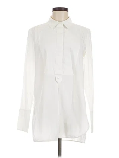 Pre-owned Vince Long Sleeve Blouse In Ivory