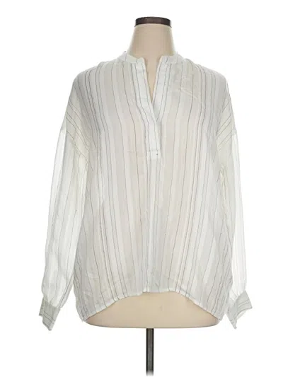 Pre-owned Vince Long Sleeve Blouse In Ivory