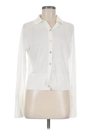 Pre-owned Vince Long Sleeve Blouse In Ivory
