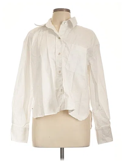 Pre-owned Vince Long Sleeve Blouse In Ivory