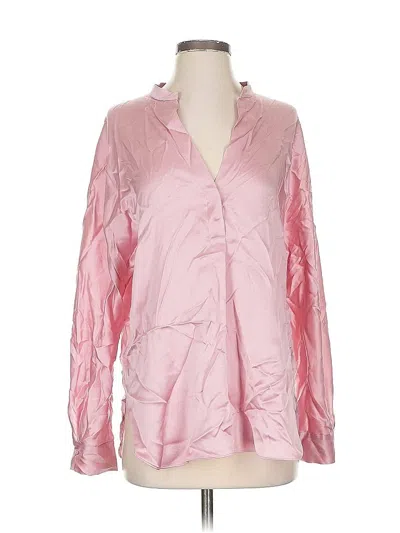 Pre-owned Vince Long Sleeve Blouse In Pink