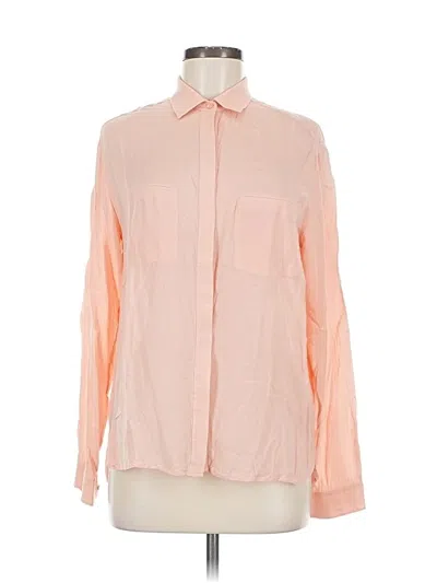 Pre-owned Vince Long Sleeve Blouse In Pink
