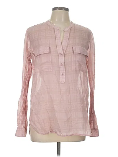 Pre-owned Vince Long Sleeve Blouse In Pink