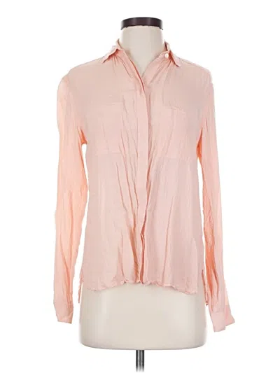 Pre-owned Vince Long Sleeve Blouse In Pink