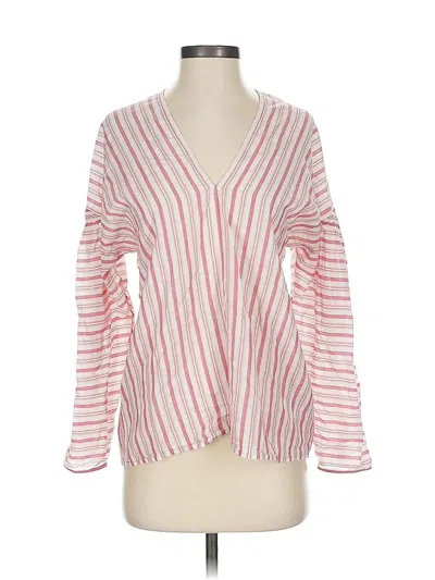 Pre-owned Vince Long Sleeve Blouse In White