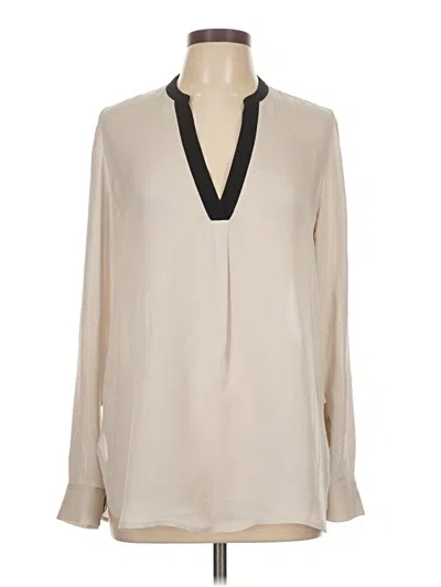 Pre-owned Vince Long Sleeve Blouse In White