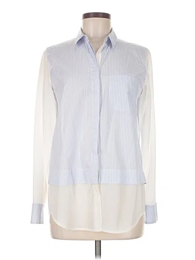 Pre-owned Vince Long Sleeve Blouse In White