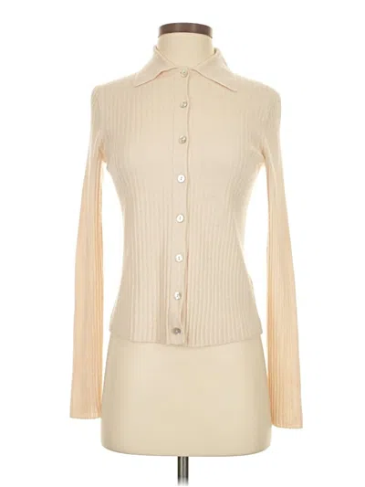 Pre-owned Vince Long Sleeve Blouse In White