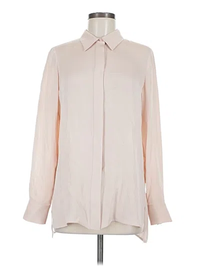 Pre-owned Vince Long Sleeve Blouse In White