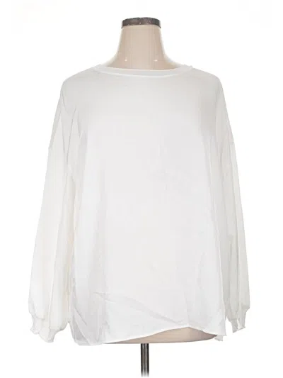 Pre-owned Vince Long Sleeve Blouse In White