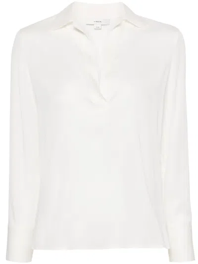 Vince Long-sleeve Blouse In White
