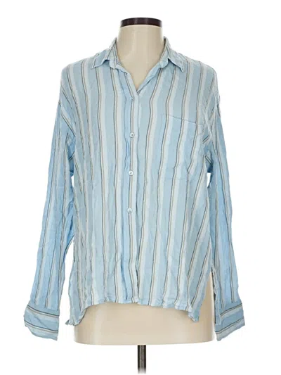 Pre-owned Vince Long Sleeve Button Down Shirt In Blue