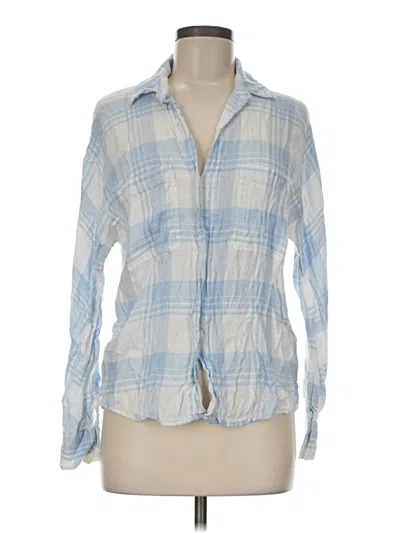 Pre-owned Vince Long Sleeve Button Down Shirt In Blue