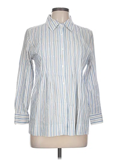 Pre-owned Vince Long Sleeve Button Down Shirt In Blue