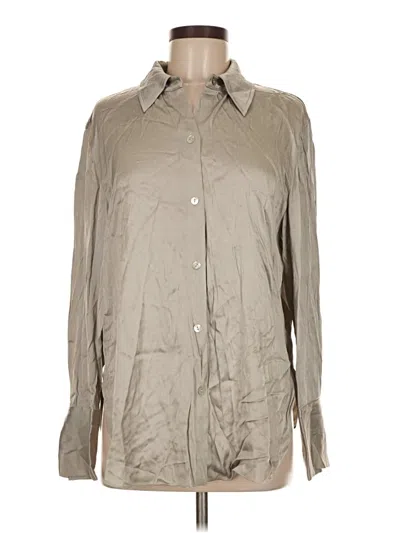 Pre-owned Vince Long Sleeve Button Down Shirt In Brown
