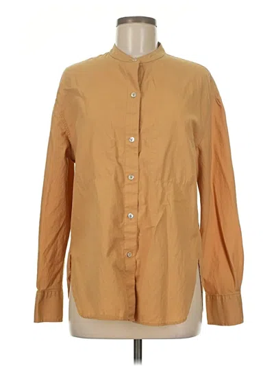 Pre-owned Vince Long Sleeve Button Down Shirt In Brown