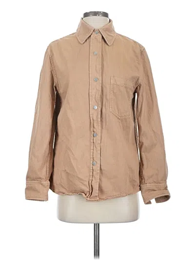 Pre-owned Vince Long Sleeve Button Down Shirt In Brown