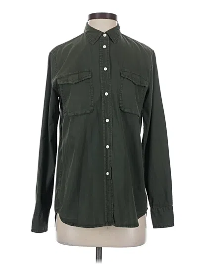 Pre-owned Vince Long Sleeve Button Down Shirt In Green