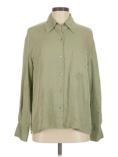 Pre-owned Vince Long Sleeve Button Down Shirt In Green