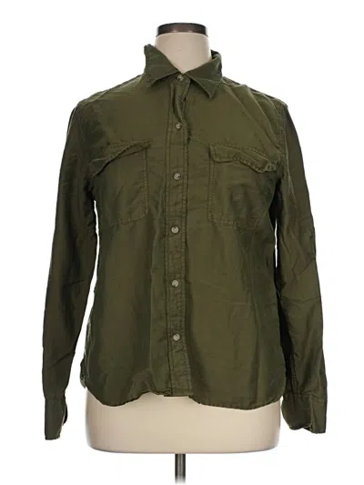 Pre-owned Vince Long Sleeve Button Down Shirt In Green