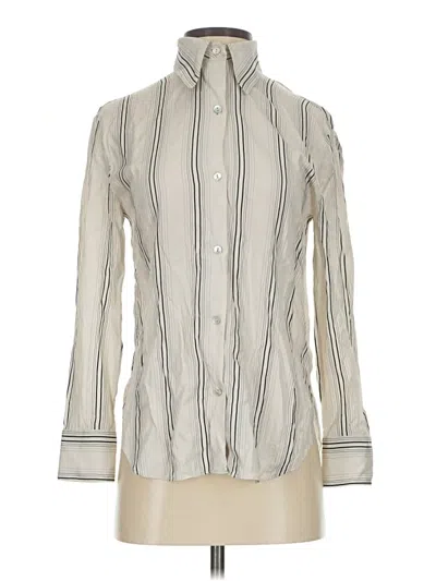 Pre-owned Vince Long Sleeve Button Down Shirt In Ivory