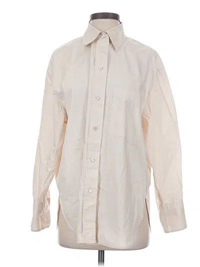 Pre-owned Vince Long Sleeve Button Down Shirt In Ivory