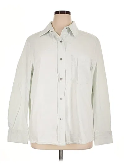 Pre-owned Vince Long Sleeve Button Down Shirt In Ivory