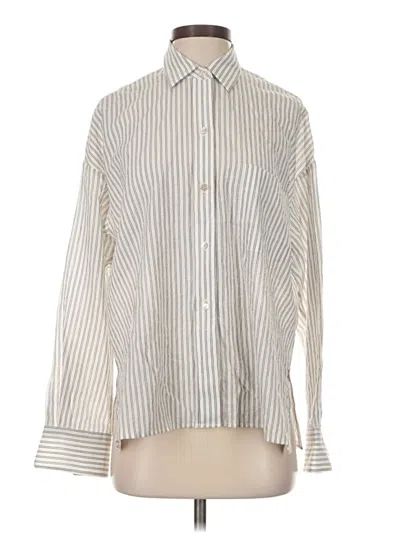 Pre-owned Vince Long Sleeve Button Down Shirt In Ivory