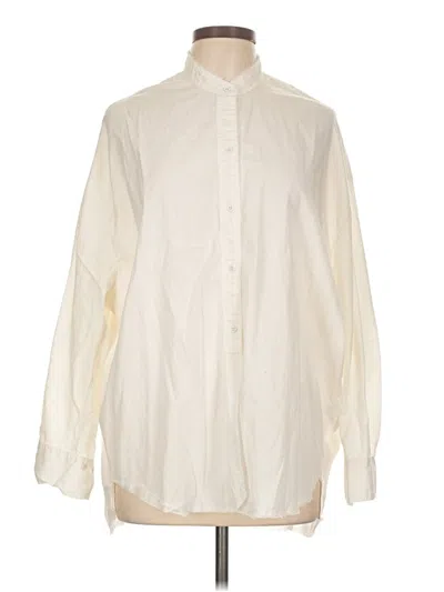 Pre-owned Vince Long Sleeve Button Down Shirt In Ivory