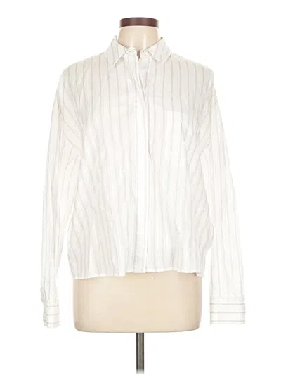 Pre-owned Vince Long Sleeve Button Down Shirt In White