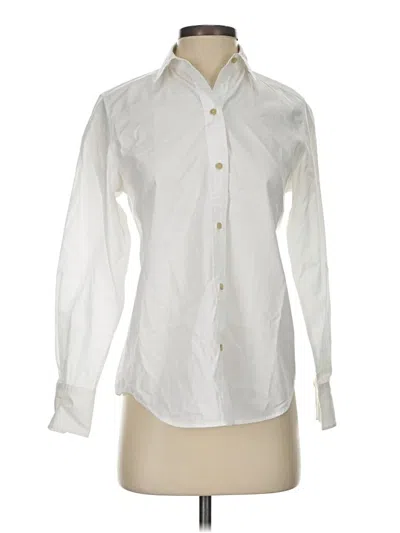 Pre-owned Vince Long Sleeve Button Down Shirt In White