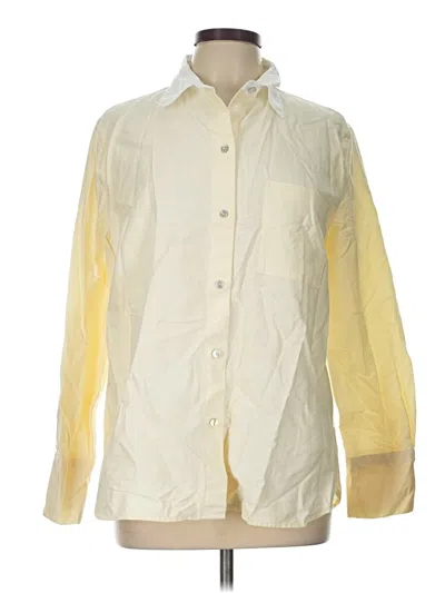 Pre-owned Vince Long Sleeve Button Down Shirt In Yellow