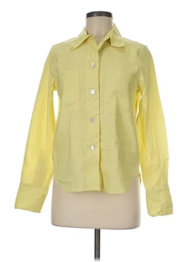 Pre-owned Vince Long Sleeve Button Down Shirt In Yellow