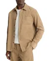 Vince Long Sleeve Button Front Corduroy Shirt In Brown