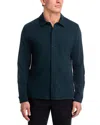 Vince Long Sleeve Button Front Shirt In Blue