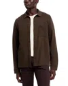 Vince Long Sleeve Button Front Shirt In Night Moss