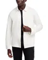 Vince Long Sleeve Button Front Shirt In Off White