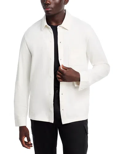 Vince Long Sleeve Button Front Shirt In Off White
