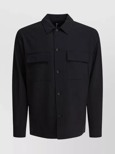 Vince Long Sleeve Chest Pocket Jackets In Black