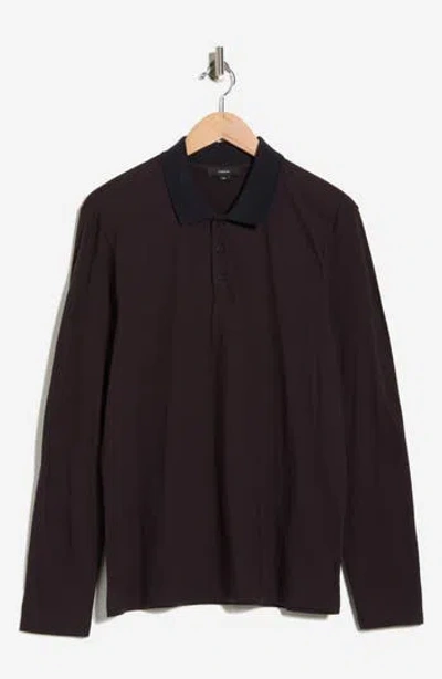 Vince Long Sleeve Cotton Knit Polo