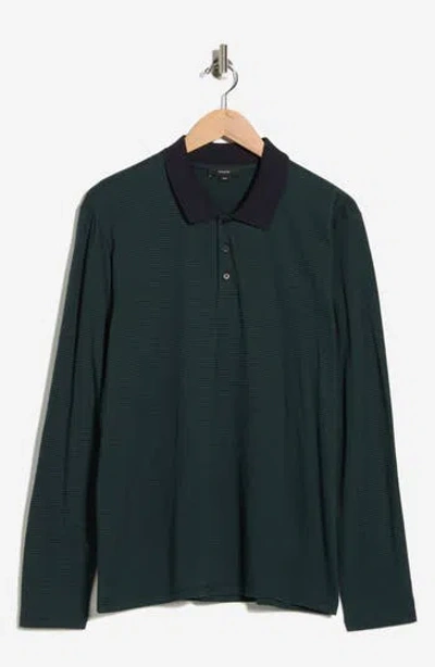 Vince Long Sleeve Cotton Knit Polo