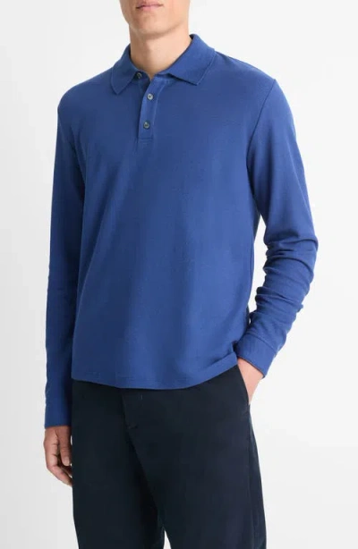 Vince Men's Pima Pique Polo Shirt In Regal Blue