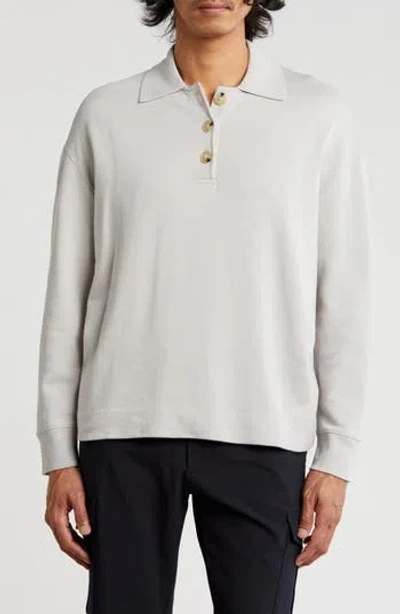 VINCE VINCE LONG SLEEVE COTTON RIB POLO
