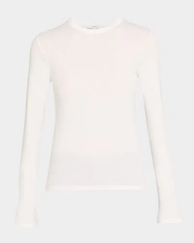 Vince Long-sleeve Crewneck Tee In White