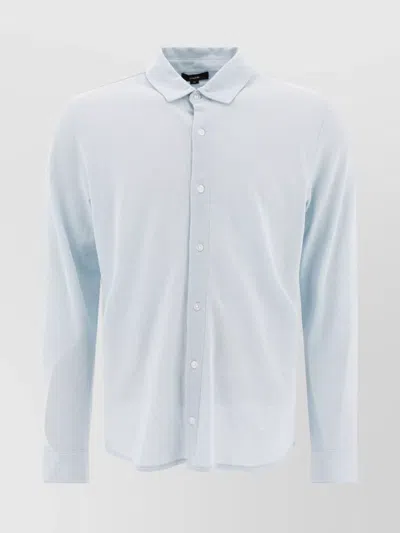 Vince Long Sleeve Cuffed Shirt In Blue
