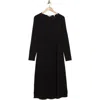 Vince Long Sleeve Dress In Black