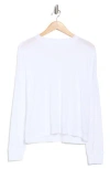 Vince Long Sleeve Drop Shoulder Top In White